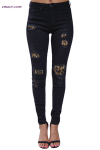  Destroyed Skinny Jeans Women's Stretch Jeans on Sale 