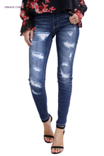 Capri Jeans Wholesale Modern Fashion Distressed Skinny Jeans 