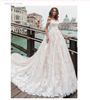  Beach Wedding Dress Off The Shoulder Lace Appliques Princess Wedding Gowns 