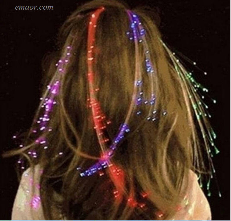 Fiber Optic Hair Hair Braid Flash Fiber Hairpin Clip Luminous Butterfly