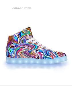 Led Walk Shoes Amazon Lucid Dreams-APP Controlled High Top LED Shoes Energy Lights Trainers