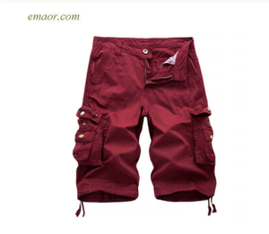 Hot Cargo Shorts Tactical Homme Shorts Casual Solid Multi-Pocket Men's Cargo Shorts Pants