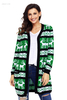 Fashionable Women’s Outerwear Reindeer Geometric Christmas Cardigan Best Selling Outerwear Cooper Designer Outerwear