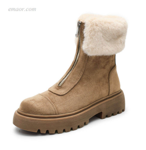 Women's Winter Boots Women's Snow BootsWarm Winter Zipper Flat With Women Shoes Best Winter Boots for Women