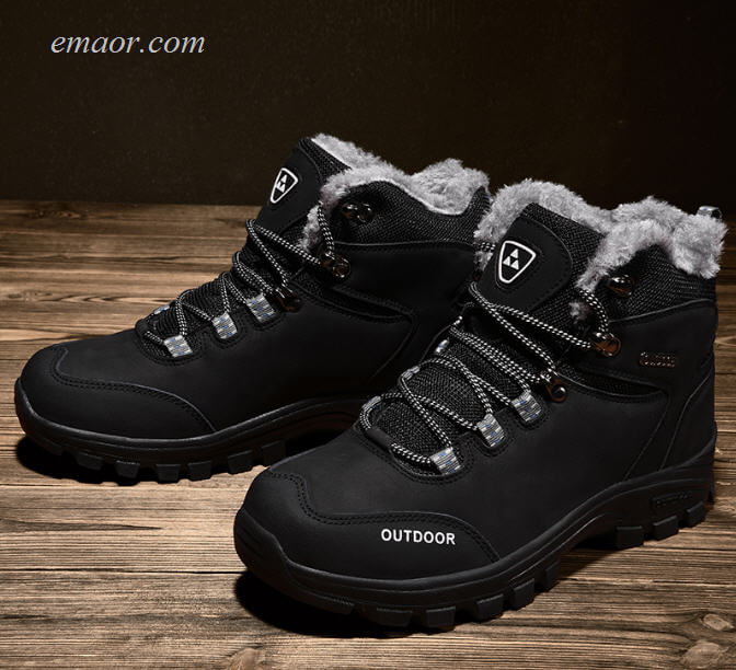 Classic Sneakers for Men Fur Snow Boots For Men Shoes Men’s Winter ...