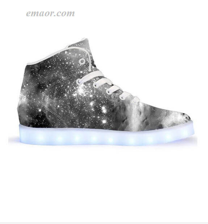 Black & White Cosmos-App Controlled Low Top LED Shoes from China