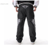 HIPHOP Jeans Men's Embroidery Skull Straight Loose Casual Skate Pants in Extra Size on Sale