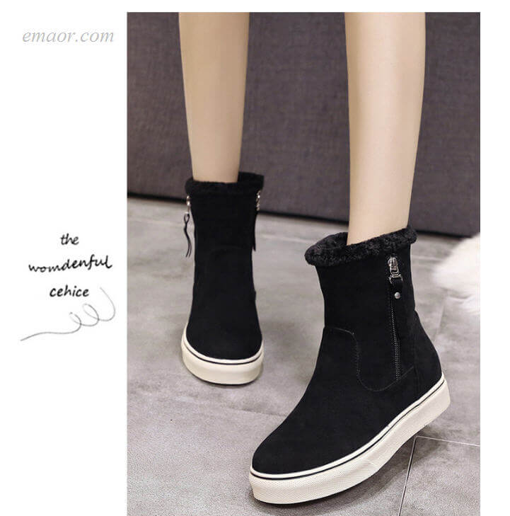  Women's Winter Boots New Snow Boots Flat Lace Up Winter Platform Ladies Warm Shoes Winter Snow Boots 