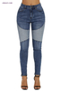 Retro Patch Length Front Ankle Zipped Jeans Skinny Jeans on Sale