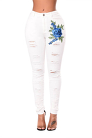 Fashion Nova Women's Ripped Skinny Girl Jeans