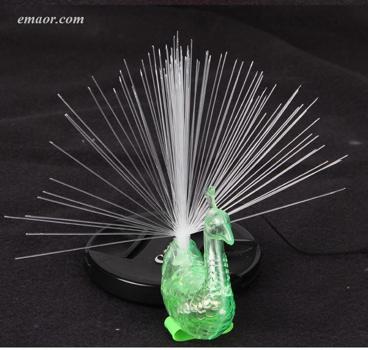 Thumb Light Magic LED Glow Peacock Finger Light Laser Beams Ring Led