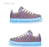 BestLed Sneakers 8-BIT TRIP-APP Controlled Low Top LED Shoes Energy Light Shoes 