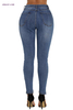 Retro Patch Length Front Ankle Zipped Jeans Skinny Jeans on Sale