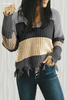  Affordable Colorblock Distressed Sweater Sweaters & Cardigans on Sale
